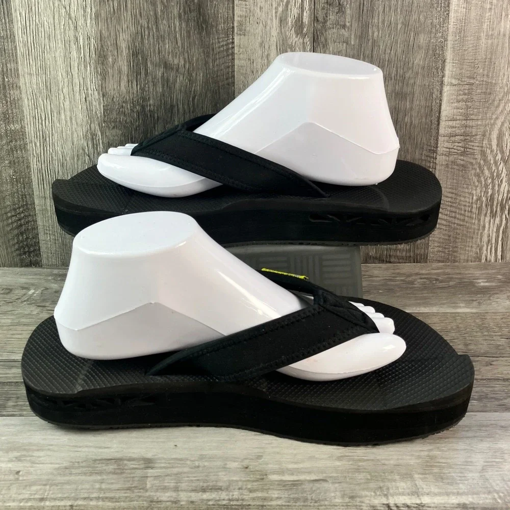 The Healing Sole Original Black Flip Flop Sandals Womens 12 Mens 10.5 Recovery